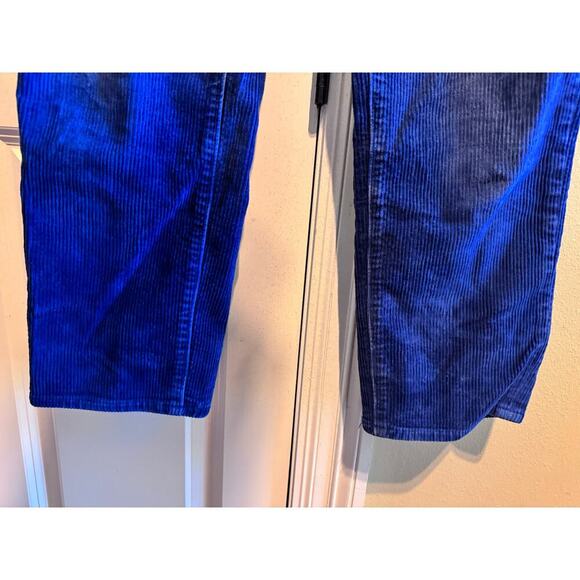 Lands' End Navy Blue Corduroy Straight Leg Mid Rise Women's Pants Jeans Sz 8 - Picture 7 of 13